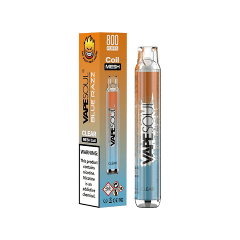 20mg VapeSoul Clear Disposable Vape Device 800 Puffs - The Hemp Wellness Centre