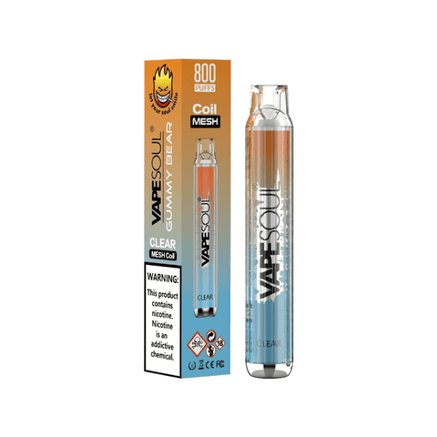 20mg VapeSoul Clear Disposable Vape Device 800 Puffs - The Hemp Wellness Centre