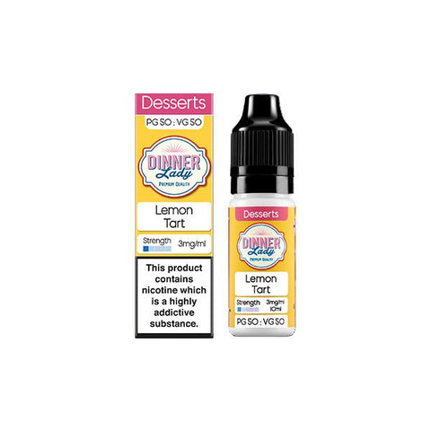 3mg Dinner Lady 50:50 Desserts 10ml (50VG/50PG) - The Hemp Wellness Centre