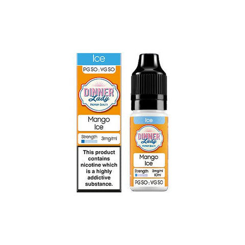 3mg Dinner Lady 50:50 Ice 10ml (50VG/50PG) - The Hemp Wellness Centre
