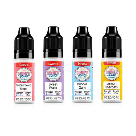 3mg Dinner Lady 50:50 Sweets 10ml (50VG/50PG) - The Hemp Wellness Centre
