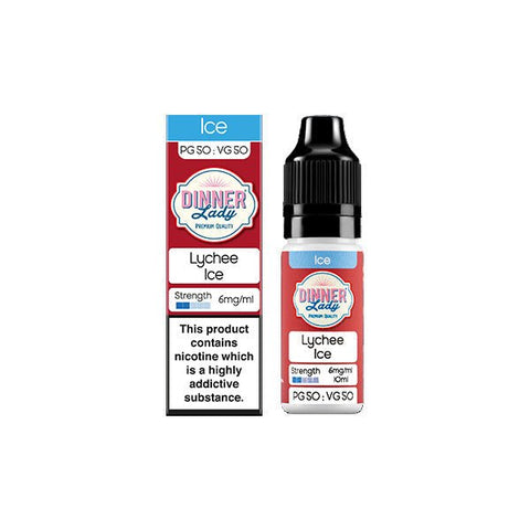6mg Dinner Lady 50:50 Ice 10ml (50VG/50PG) - The Hemp Wellness Centre