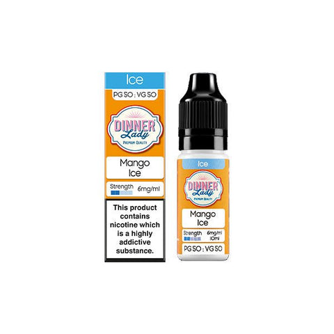 6mg Dinner Lady 50:50 Ice 10ml (50VG/50PG) - The Hemp Wellness Centre