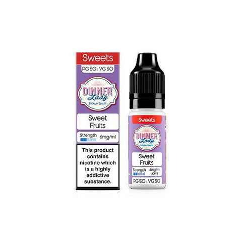 6mg Dinner Lady 50:50 Sweets 10ml (50VG/50PG) - The Hemp Wellness Centre