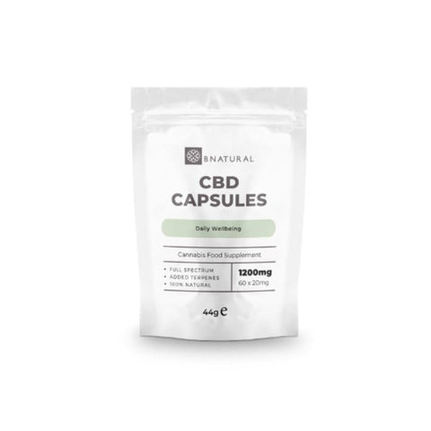 Bnatural 1200mg CBD Vegan Capsules - 60 Caps - THWC Ltd