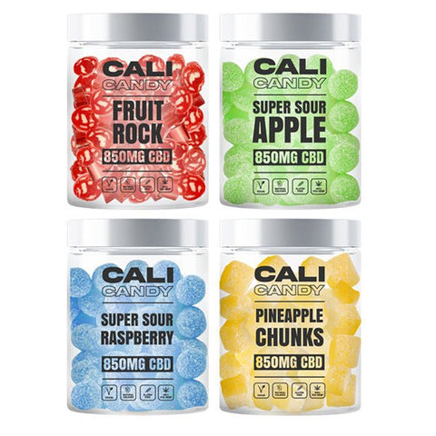 CALI CANDY 850mg Full Spectrum CBD Vegan Sweets (Small) - 10 Flavours - THWC Ltd