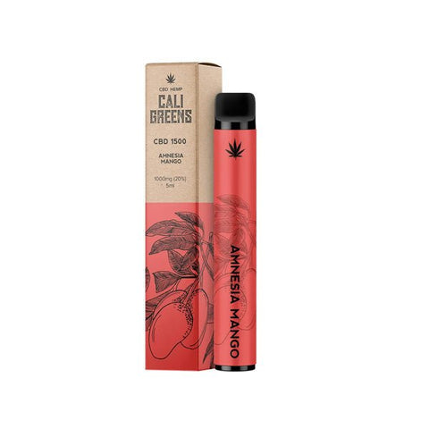 Cali Greens CBD GO 1000mg CBD Disposable Vape Pen 1500 Puffs - The Hemp Wellness Centre