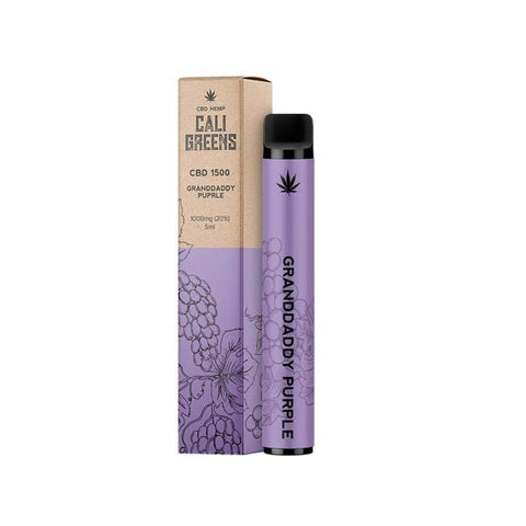Cali Greens CBD GO 1000mg CBD Disposable Vape Pen 1500 Puffs - The Hemp Wellness Centre