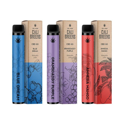 Cali Greens CBD GO 150mg CBD Disposable Vape Pen 400 Puffs - The Hemp Wellness Centre