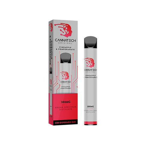 Cannatech 300mg CBD Disposable Bar Vape Device 600 Puffs - The Hemp Wellness Centre