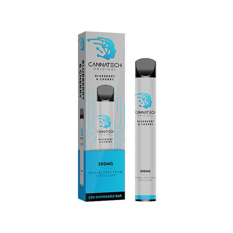 Cannatech 300mg CBD Disposable Bar Vape Device 600 Puffs - The Hemp Wellness Centre