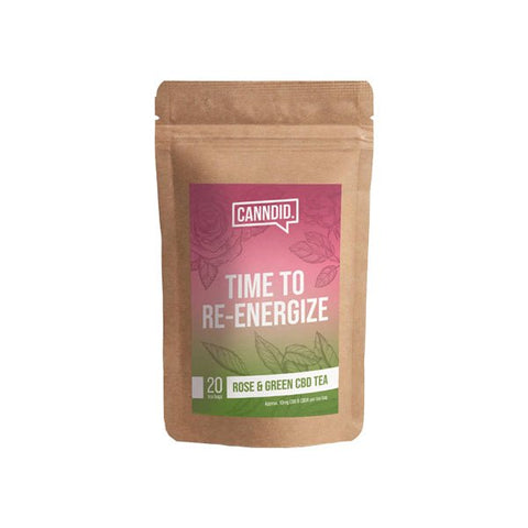 Canndid 200mg CBD Rose & Green Tea Bags - 20 Bags - The Hemp Wellness Centre