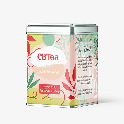 CBTea 125mg Cold Pressed Full Spectrum CBD English Breakfast 50g - THWC Ltd