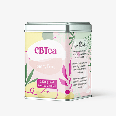 CBTea 250mg Cold Pressed Full Spectrum CBD Berry Fruit - 100g - THWC Ltd