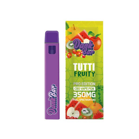 Dank Bar Pro Edition 350mg Full Spectrum CBD Vape Disposable by Purple Dank - 12 flavours - The Hemp Wellness Centre