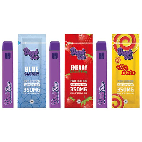 Dank Bar Pro Edition 350mg Full Spectrum CBD Vape Disposable by Purple Dank - 12 flavours - The Hemp Wellness Centre
