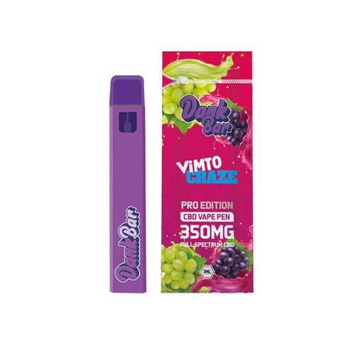Dank Bar Pro Edition 350mg Full Spectrum CBD Vape Disposable by Purple Dank - 12 flavours - The Hemp Wellness Centre
