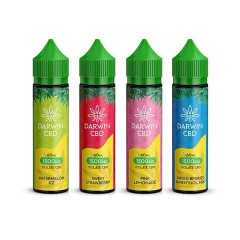 Darwin 1500mg CBD Isolate E-Liquid 60ml - The Hemp Wellness Centre