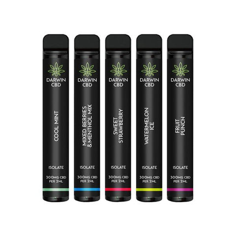 Darwin 300mg CBD Isolate Disposable Vape Device 600 Puffs - The Hemp Wellness Centre
