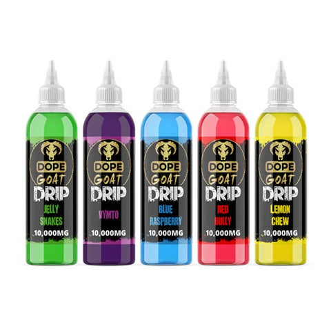 Dope Goat Drip 10,000mg CBD Vaping Liquid 250ml (70PG/30VG) - The Hemp Wellness Centre