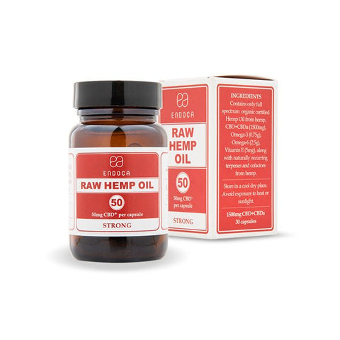 Endoca 1500mg CBD+CBDa Capsules Raw Hemp Oil - 30 Caps - The Hemp Wellness Centre