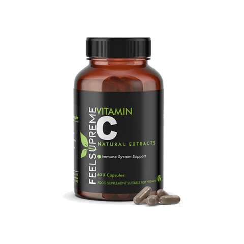 Feel Supreme 7500mg Vitamin C Natural Extracts Tablets - 60 Caps - The Hemp Wellness Centre