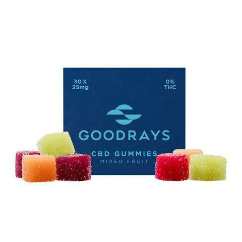 Goodrays 750mg CBD Mixed Gummies - 30 Pieces - The Hemp Wellness Centre
