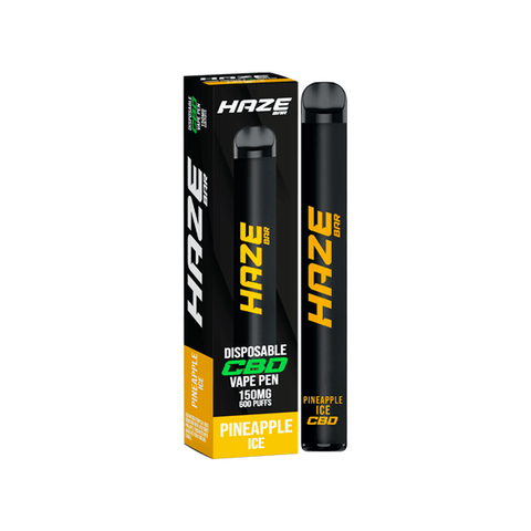 Haze Bar 150mg CBD Disposable Vape Device 600 Puffs - The Hemp Wellness Centre