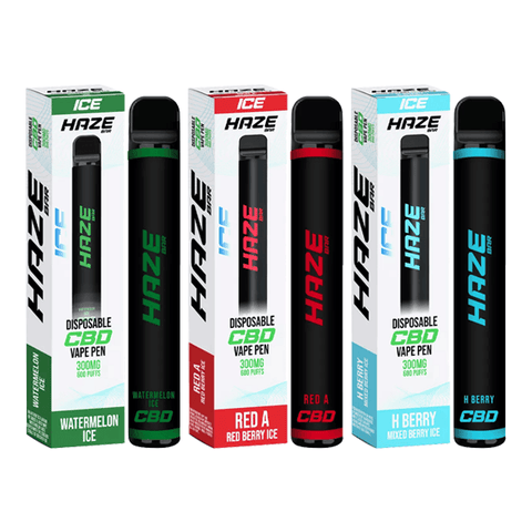 Haze Bar Ice 300mg CBD Disposable Vape Device 600 Puffs - The Hemp Wellness Centre