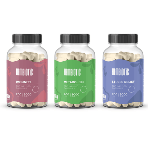 Hembiotic 5000mg Bulk CBD Capsules - 200 Caps - The Hemp Wellness Centre