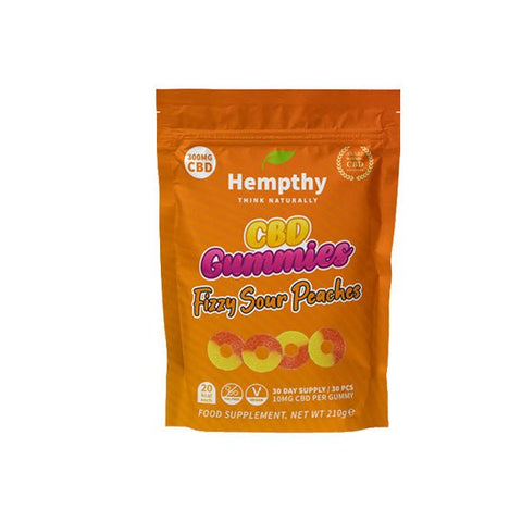Hempthy 300mg CBD Gummies 30 Ct Pouch - The Hemp Wellness Centre