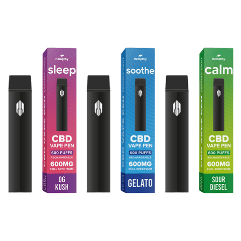 Hempthy 600mg CBD Disposable Vape Pen 600 Puffs - The Hemp Wellness Centre