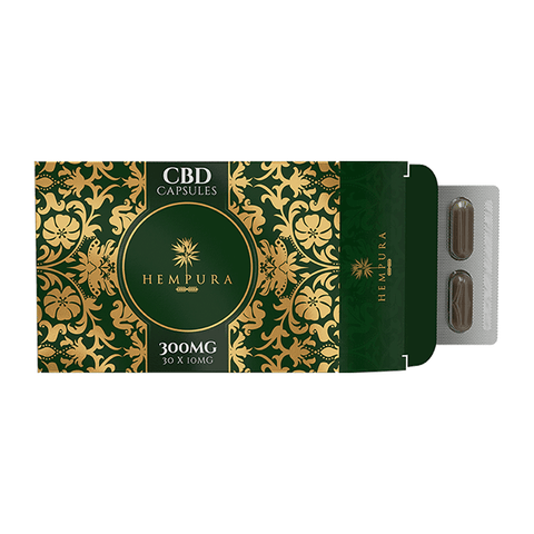 Hempura 300mg Broad Spectrum CBD Capsules - 30 Caps - THWC Ltd