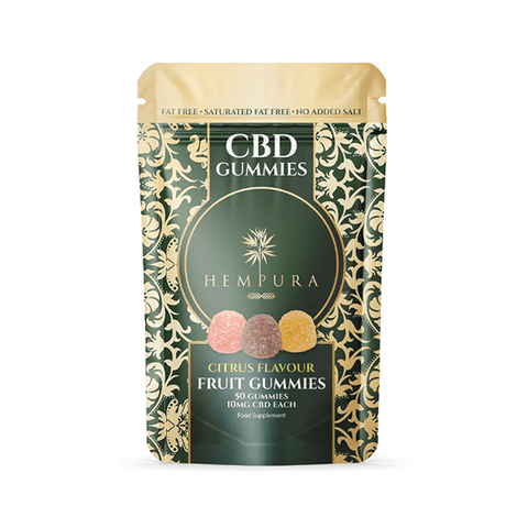 Hempura 500mg CBD Citrus Fruit Gummies - 50 Pieces - THWC Ltd