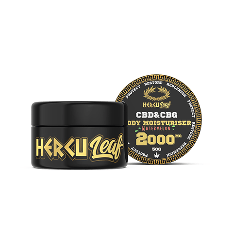 HercuLeaf 2000mg CBD & CBG Body Moisturiser Watermelon - 50ml - The Hemp Wellness Centre