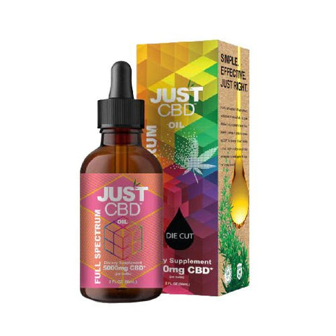 Just CBD 5000mg Full Spectrum Tincture - 60ml - The Hemp Wellness Centre