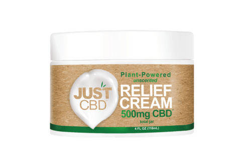 Just CBD Pain Relief Cream - 4oz tub - 500mg CBd - The Hemp Wellness Centre