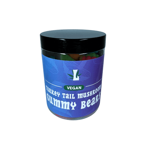 Loxa Beauty Turkey Tail Vegan Mushroom Gummy Bears 8000mg - 400g Tub - The Hemp Wellness Centre