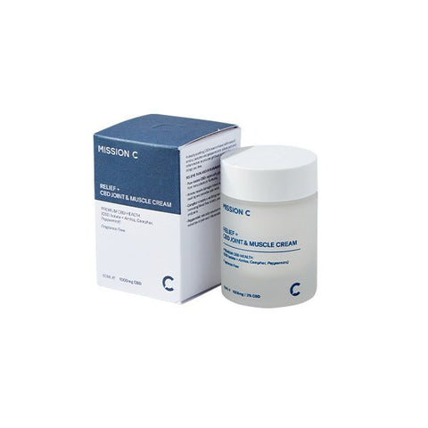 Mission C Relief + 1000mg CBD Joint & Muscle Cream - 50ml - The Hemp Wellness Centre