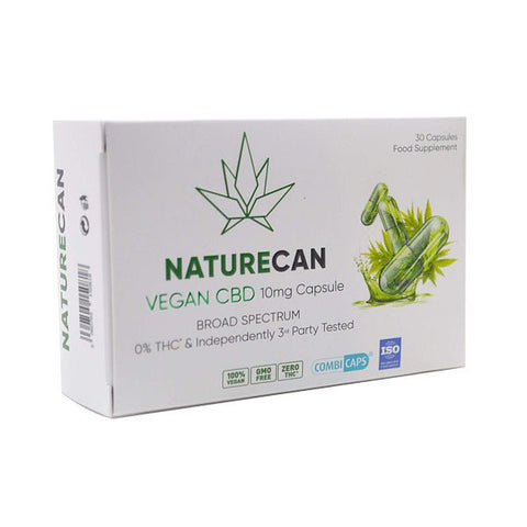 Naturecan 10mg Vegan CBD Capsules - 30 Caps - The Hemp Wellness Centre