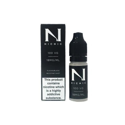 NIC NIC 18mg Nicotine Shot 10ml 100VG - The Hemp Wellness Centre