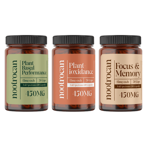 Nootrocan 450mg Full Spectrum CBD Capsules & Mushroom Oil - 30 Caps - The Hemp Wellness Centre