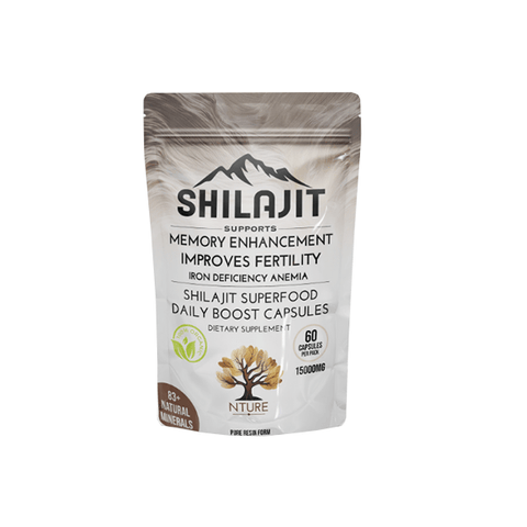 NTURE 15000mg Shilajit Capsules - 60 Caps - THWC Ltd