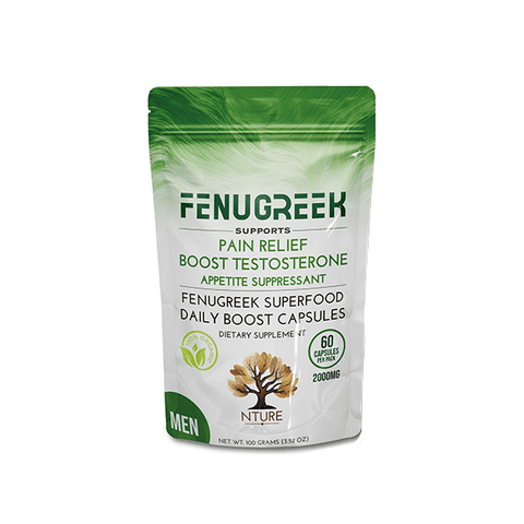 NTURE 2000mg Fenugreek Men Capsules - 60 Caps - THWC Ltd