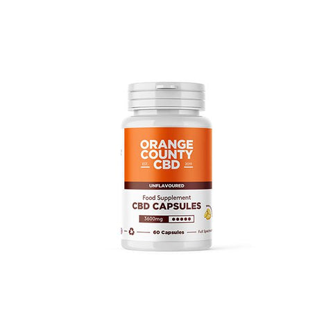 Orange County 3600mg Full Spectrum CBD Capsules - 60 Caps - The Hemp Wellness Centre