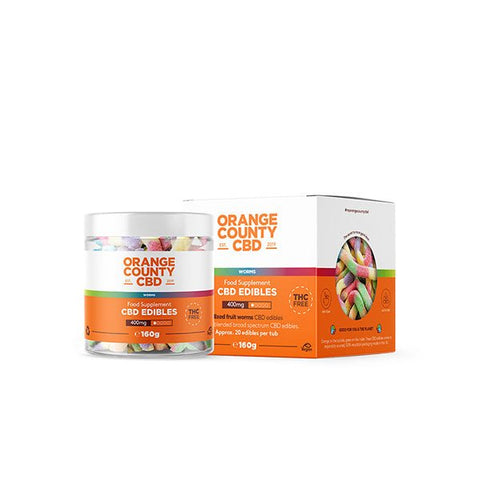 Orange County 400mg CBD Gummy Worms - Small Pack - The Hemp Wellness Centre