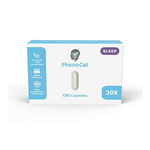 PhenoGel Sleep 600mg CBD Capsules - 30 Caps - The Hemp Wellness Centre