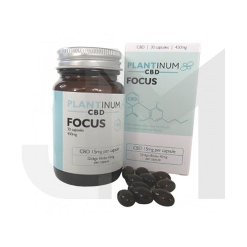 Plantinum CBD 450mg CBD Focus Soft Gel Capsules - 30 Caps - The Hemp Wellness Centre