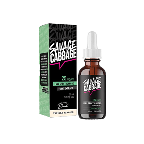 Savage Cabbage 750mg CBD Oil Vanilla 30ml - THWC Ltd