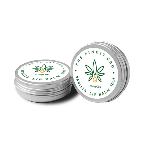 The Finest Balm 50mg CBD Vanilla Lip Balm Tin - 10ml - THWC Ltd